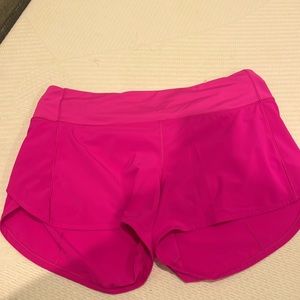 pink lululemon speed ups size 12 4 inch